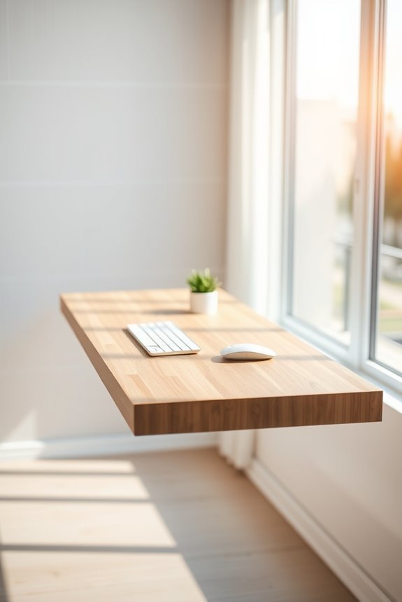 stylish space saving wall desk