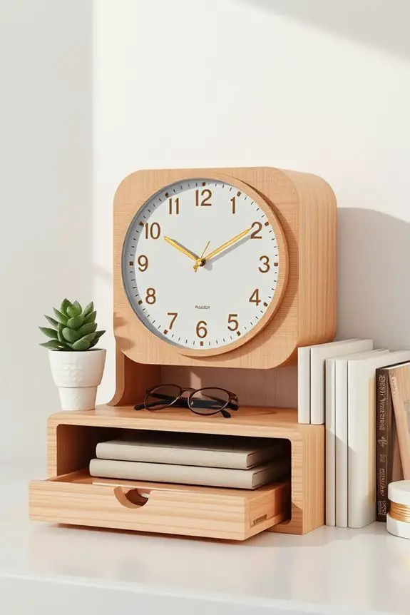 stylish storage clocks available