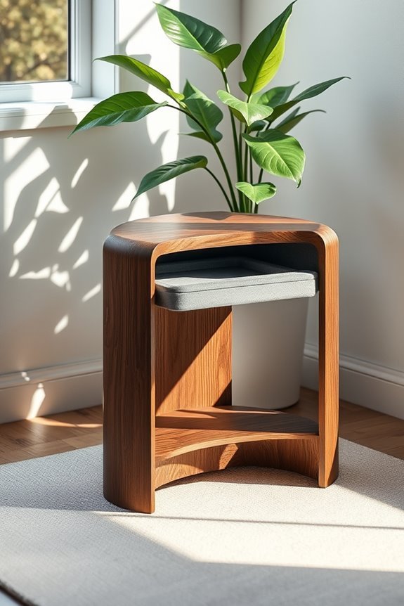 stylish storage corner table