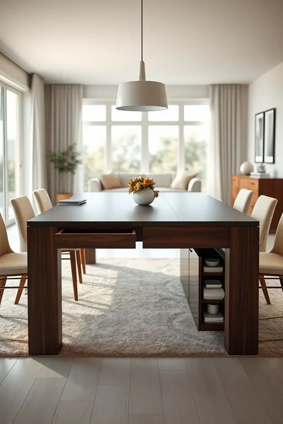 stylish storage dining table