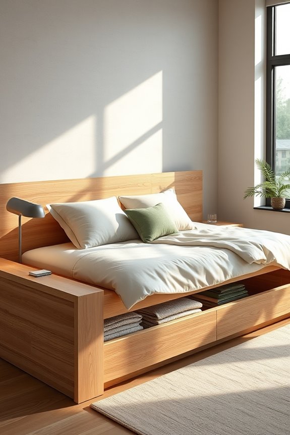 stylish storage solution bed