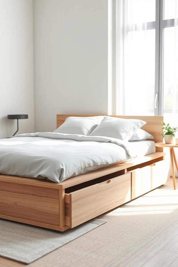 stylish storage solution bed