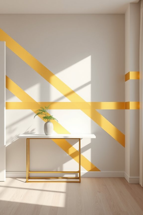 stylish striped wall design