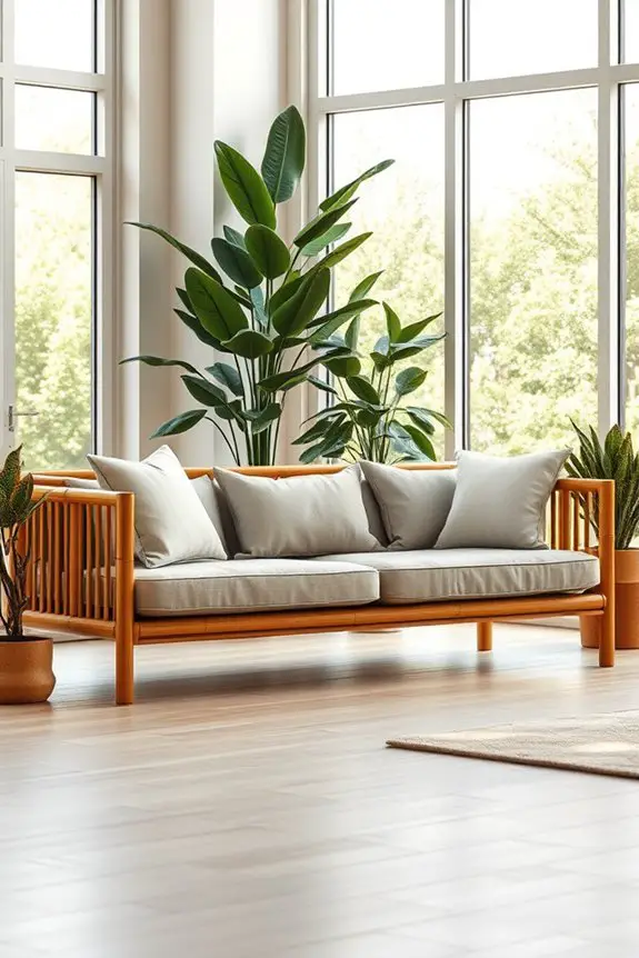 stylish sustainable bamboo sofas