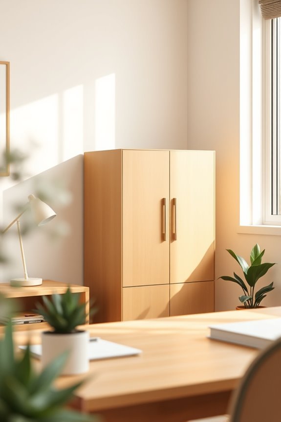 stylish tan file organization