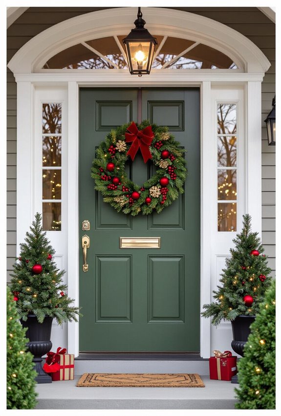stylish textured wreath display