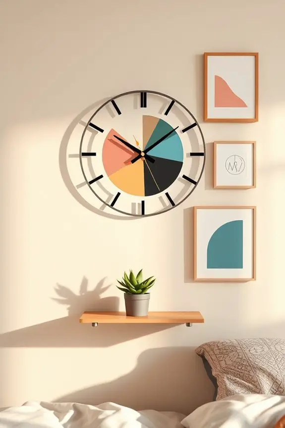 stylish timekeeping wall art