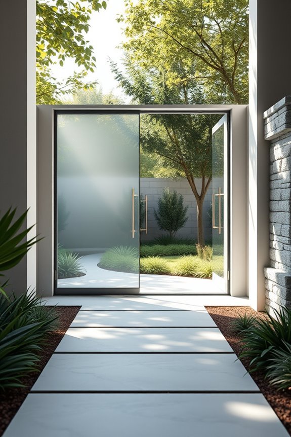 stylish transparent entrance design