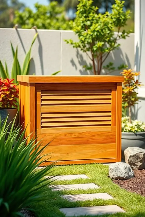 stylish treated wood concealment