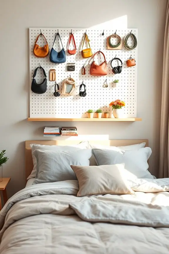 stylish versatile pegboard organization
