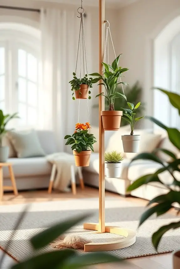 stylish vertical plant display