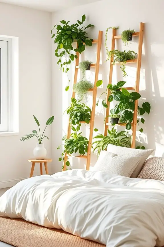 stylish vertical plant display