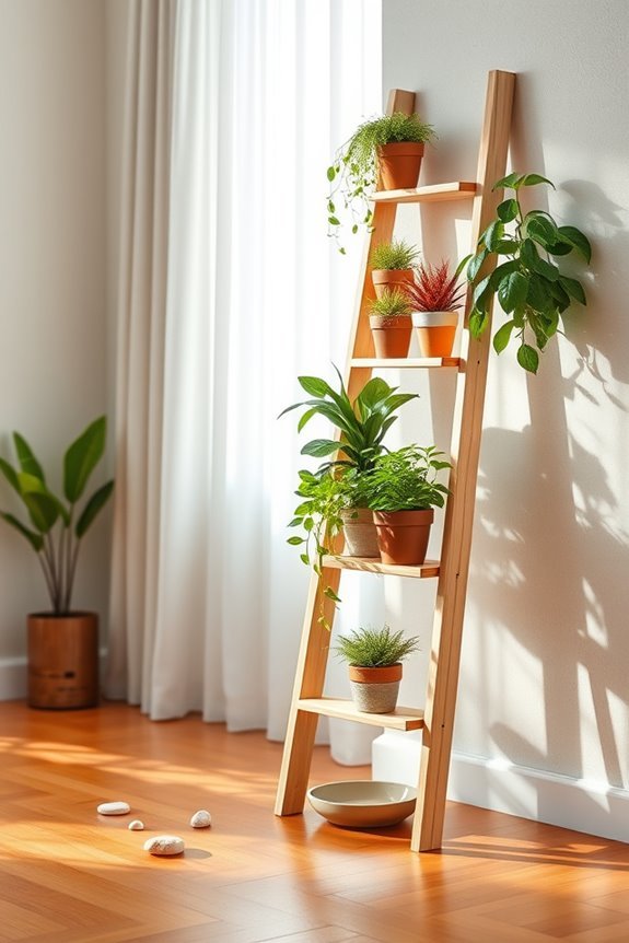 stylish vertical plant display