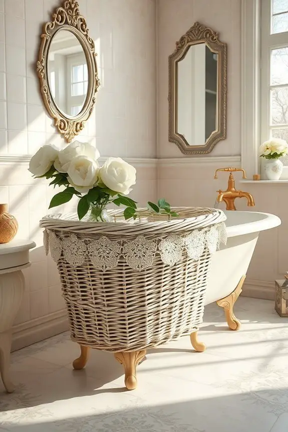 stylish vintage laundry storage