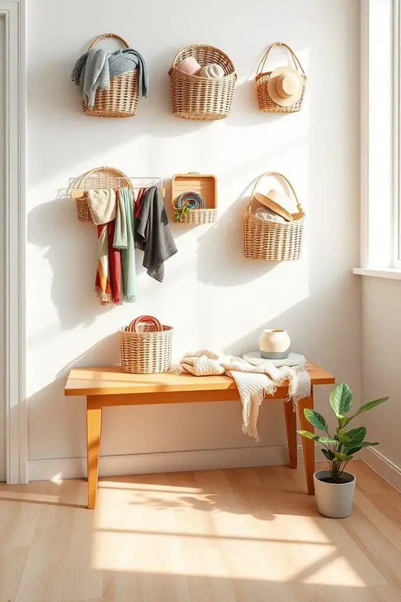 stylish wall mounted accessory storage