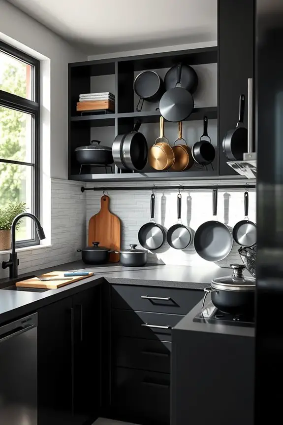 stylish wall mounted pot racks