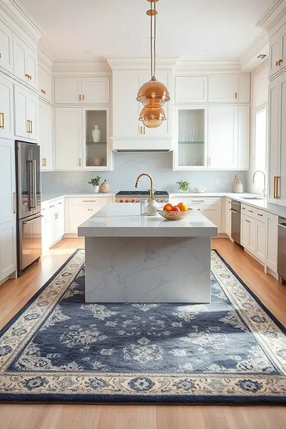 stylish warm kitchen rugs