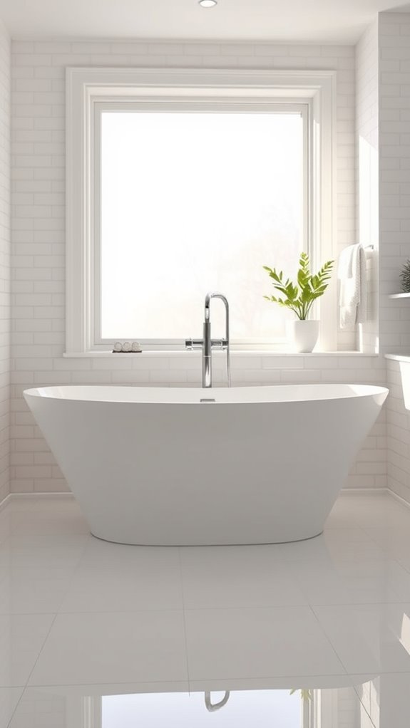 stylish white bathtub fillers
