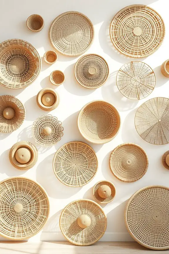 stylish woven basket display