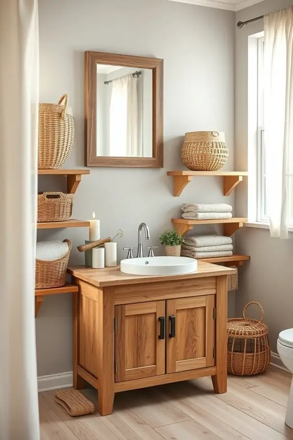 stylish woven basket organization