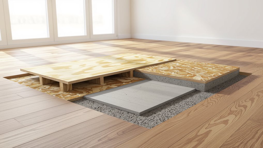 subfloor material dictates underlayment