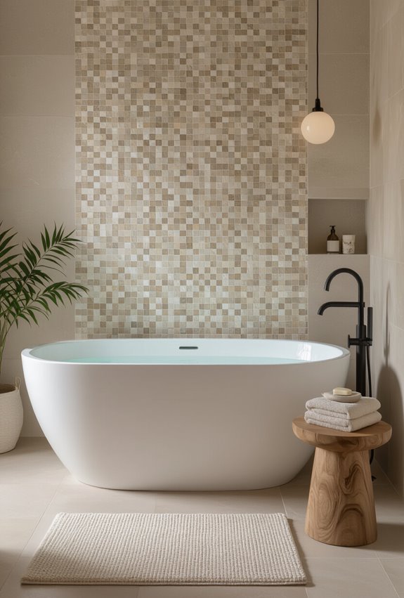 subtle neutral mosaic texture