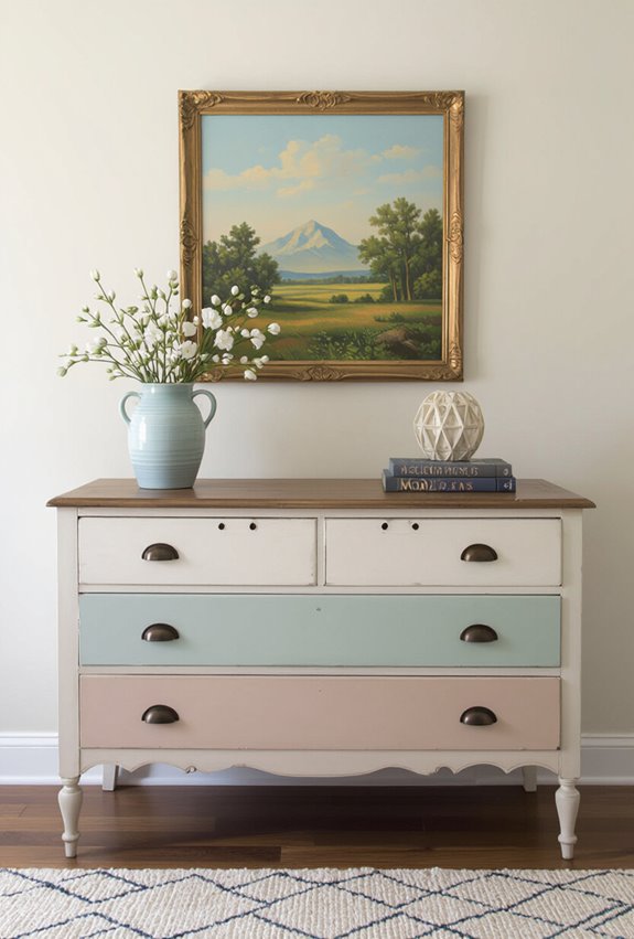 subtle ombre and color block