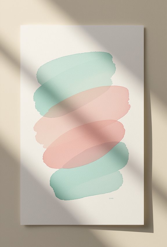 subtle pastel watercolor serenity