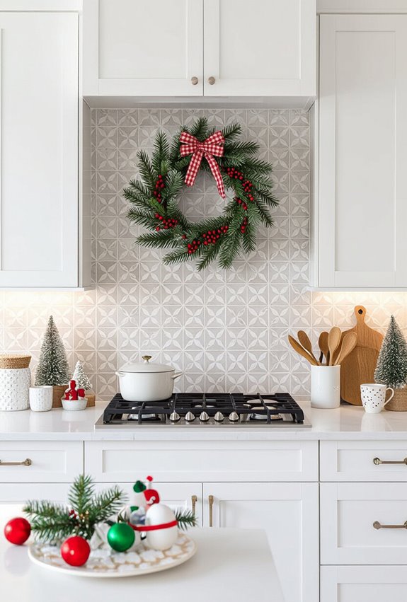 subtle removable festive backsplash accents