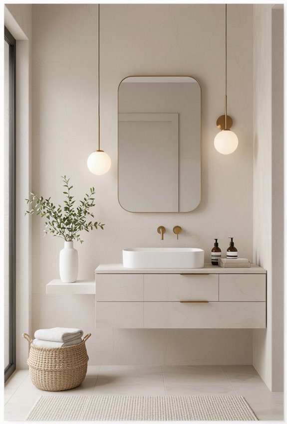 subtle textured neutral focal wall