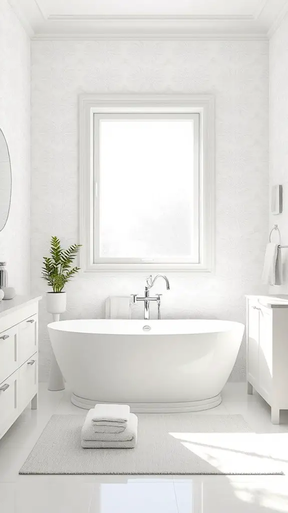 subtle white pattern integration