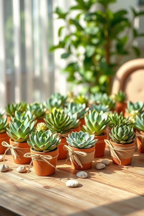 succulent baby shower favors