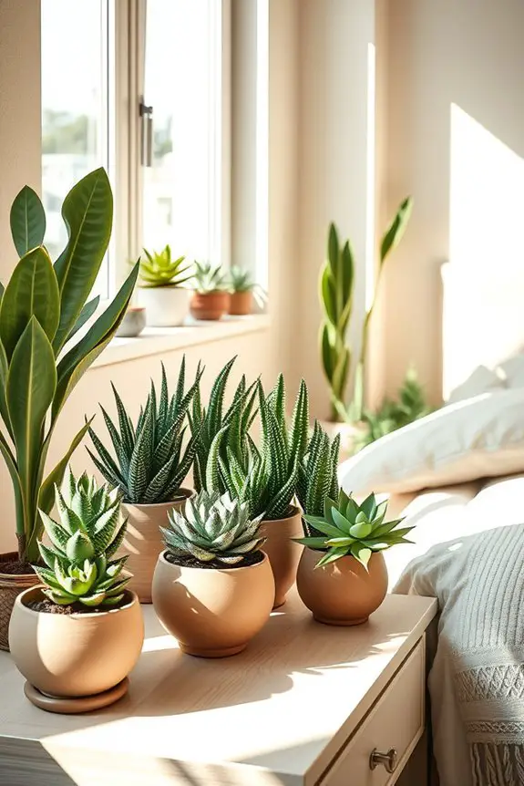 succulent displays for relaxation