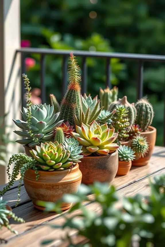 succulent garden balcony oasis