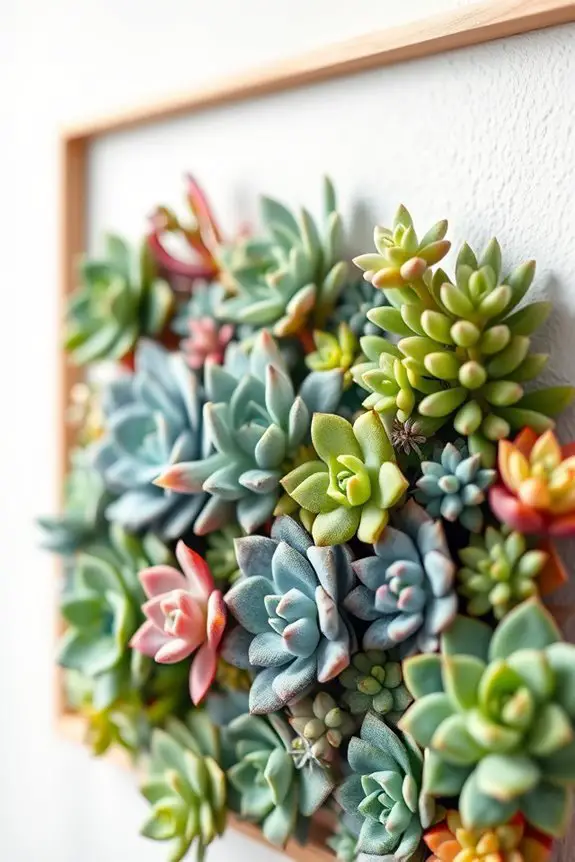 succulent inspired decorative wall art