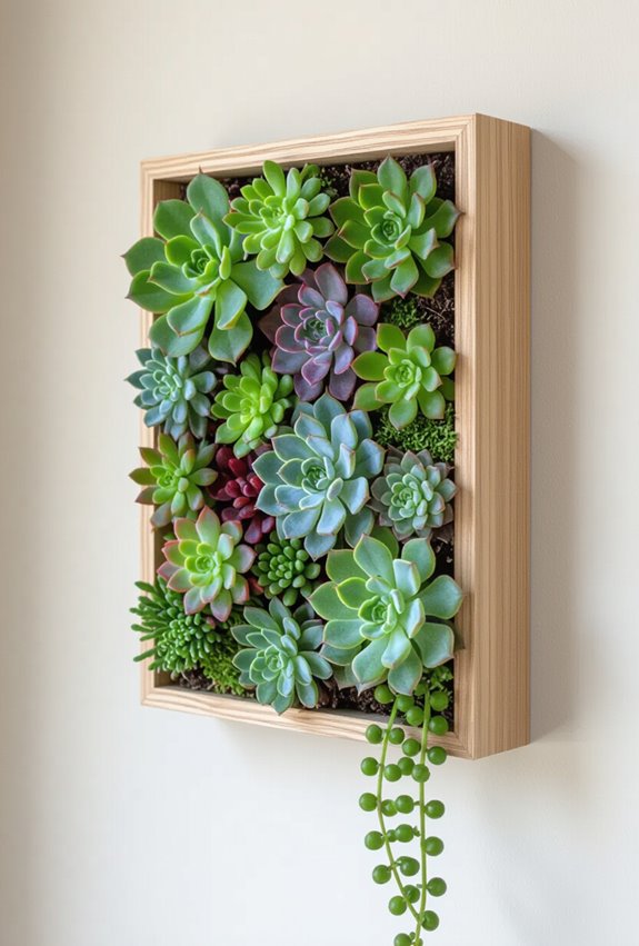 succulent wall art display