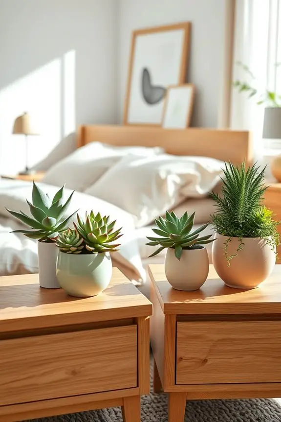 succulents enhance bedroom aesthetics
