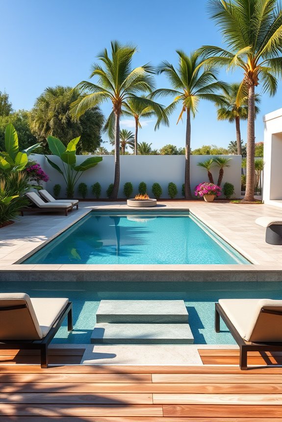 sunken pool with steps