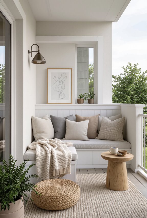 sunlit window bench nook