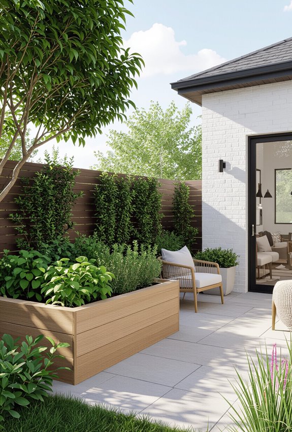 sunny herb garden for cooking