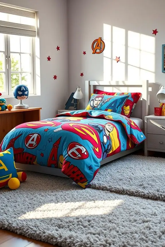 superhero themed bedding selection