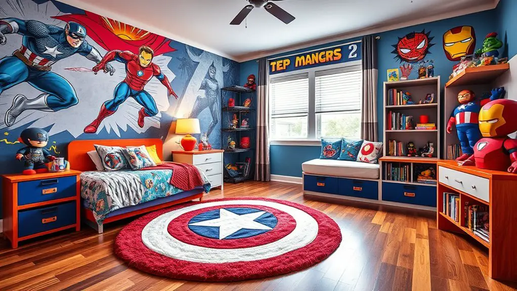 superhero themed kids decor