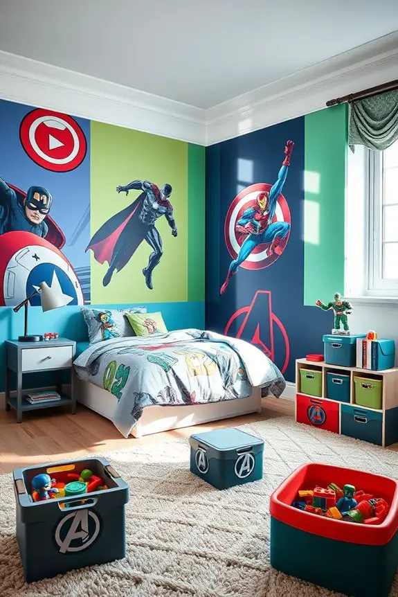 superhero themed wall transformations