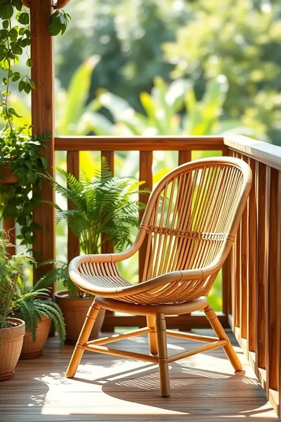 sustainable bamboo balcony chair
