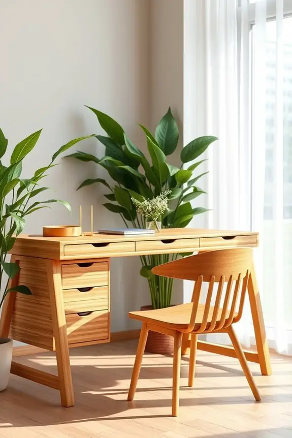sustainable bamboo home office