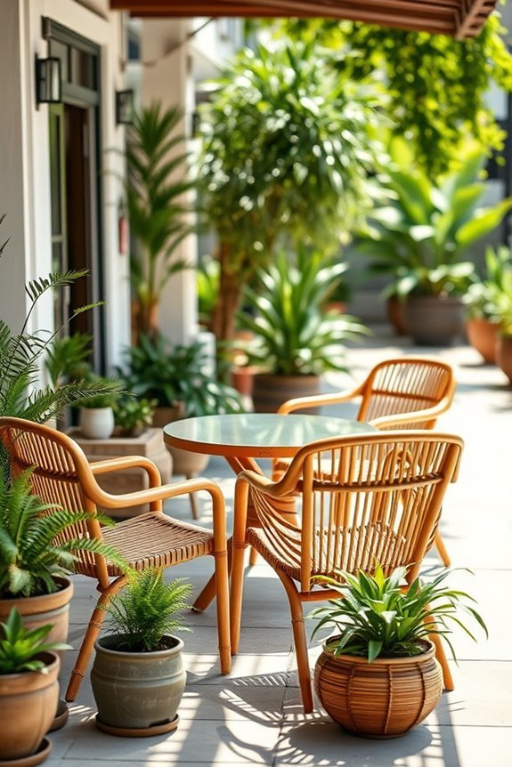sustainable lightweight bamboo seating