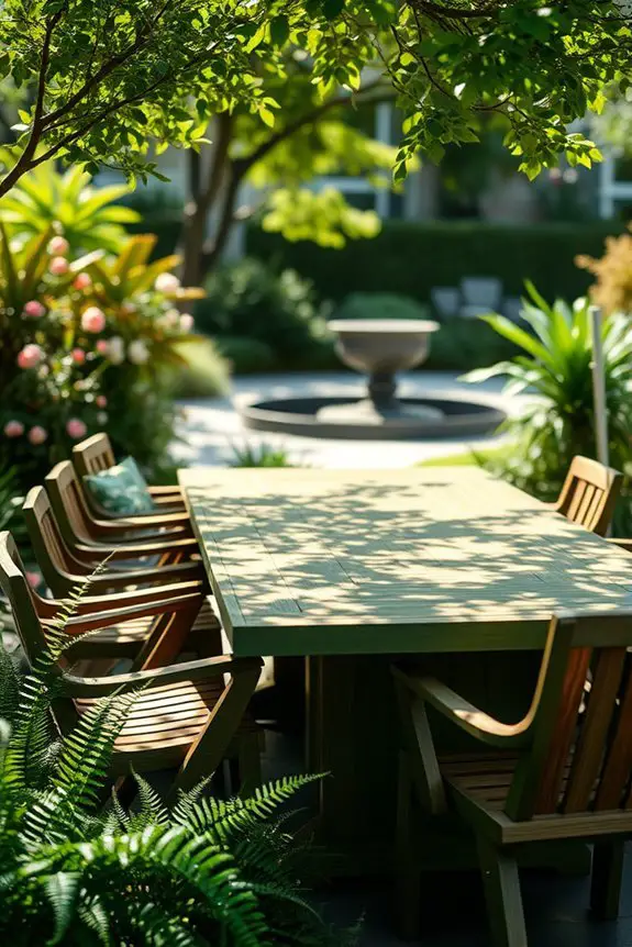sustainable outdoor dining experience
