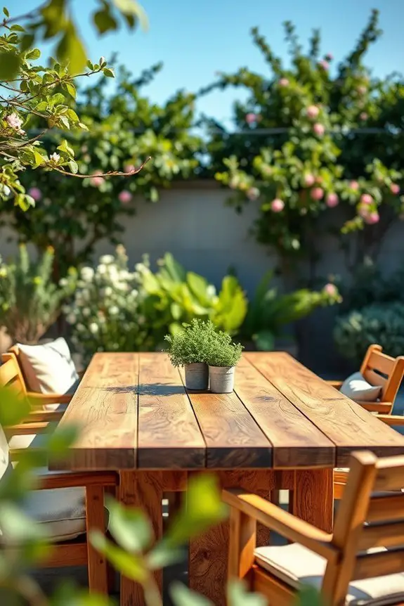 sustainable reclaimed wood dining