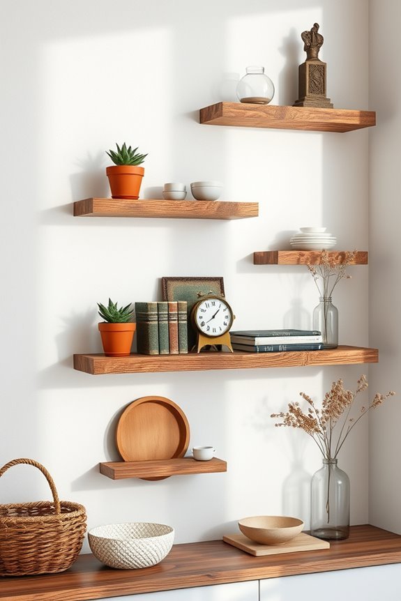 sustainable reclaimed wood shelves