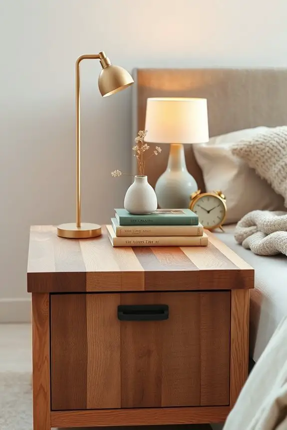 sustainable rustic bedside table